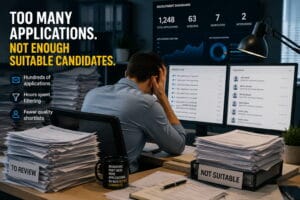 Recruitment agency candidate filtering and application overload