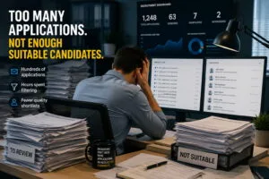 Recruitment agency candidate filtering and application overload