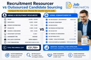 Recruitment resourcer cost versus outsourced candidate sourcing comparison