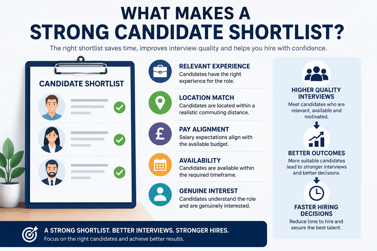 What Makes a Strong Candidate Shortlist What makes a strong candidate shortlist for recruitment agencies and employers