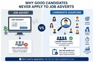 Why good candidates never apply to job adverts - candidate sourcing versus job advertising