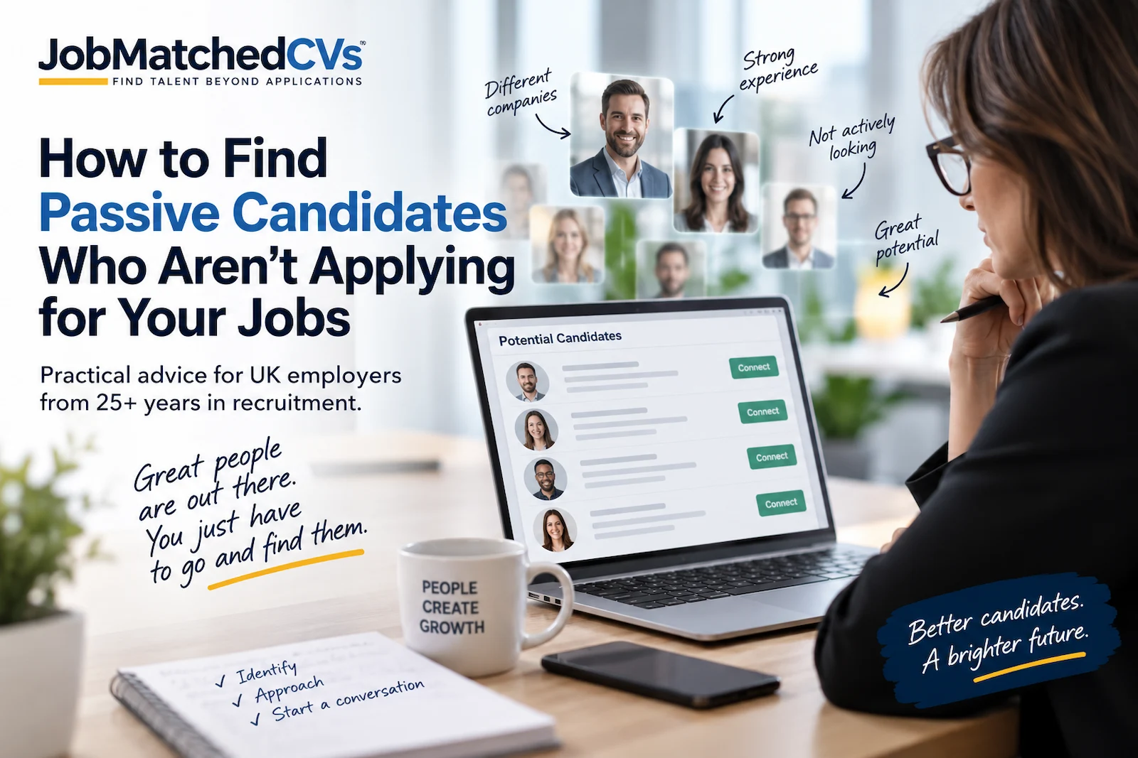 How to find passive candidates for UK employers – JobMatchedCVs